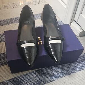 Stuart Weitzman Black Patent Leather Flats
